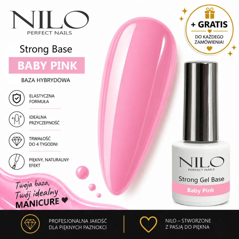 Twarda baza hybrydowa NILO Strong Base – Baby Pink